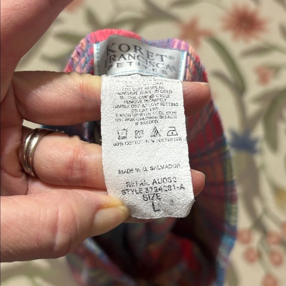 Koret 90s Plaid Shorts, Wide Leg, Vintage, Grandmacore, Large - Picture 7 of 7